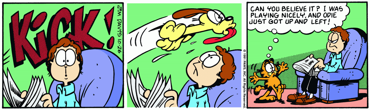 Garfield comic strip for Saturday, October 26, 1991