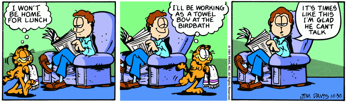 Garfield, October 30, 1991