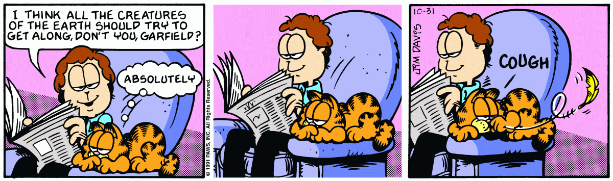 Garfield, October 31, 1991