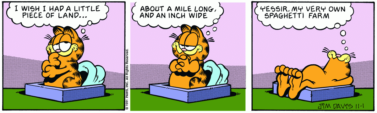 Garfield, November 1, 1991