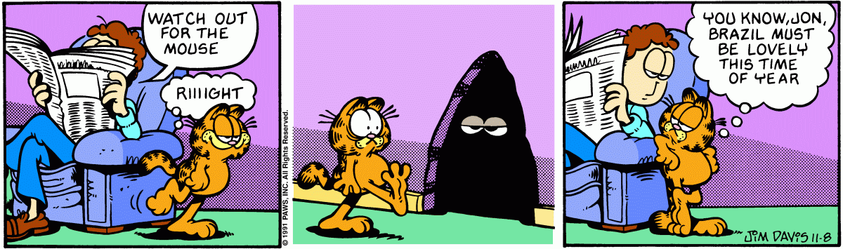 Garfield, November 8, 1991