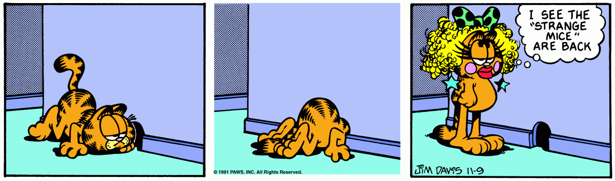 Garfield comic strip for Saturday, November 9, 1991