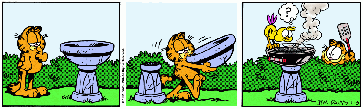 Garfield comic strip for Wednesday, November 13, 1991