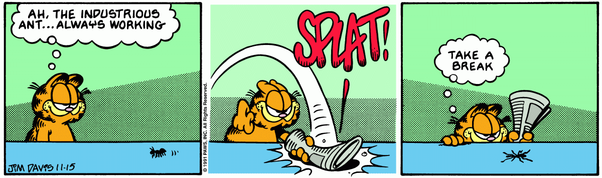 Garfield comic strip for Friday, November 15, 1991