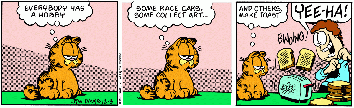 Garfield comic strip for Tuesday, December 3, 1991