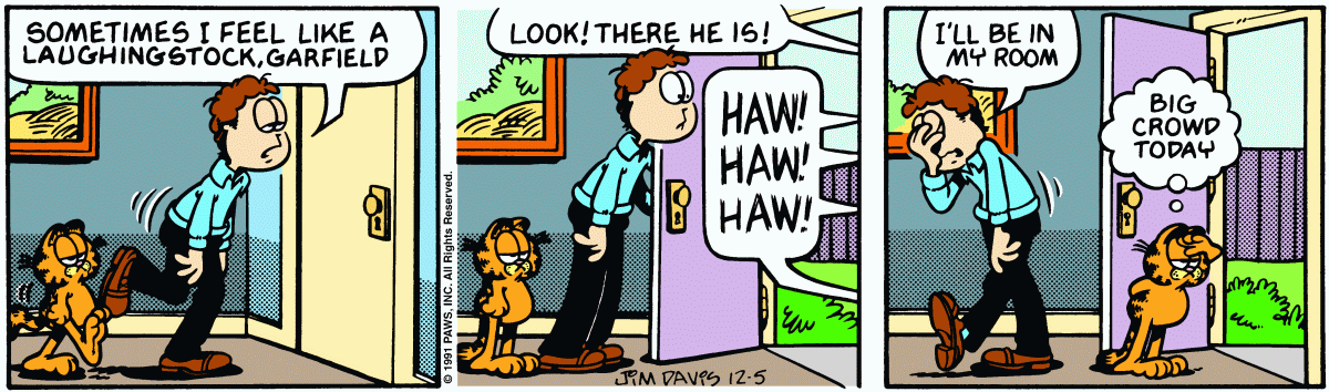Garfield comic strip for Thursday, December 5, 1991