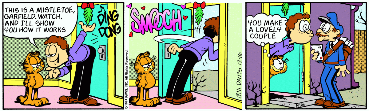 Garfield comic strip for Monday, December 16, 1991