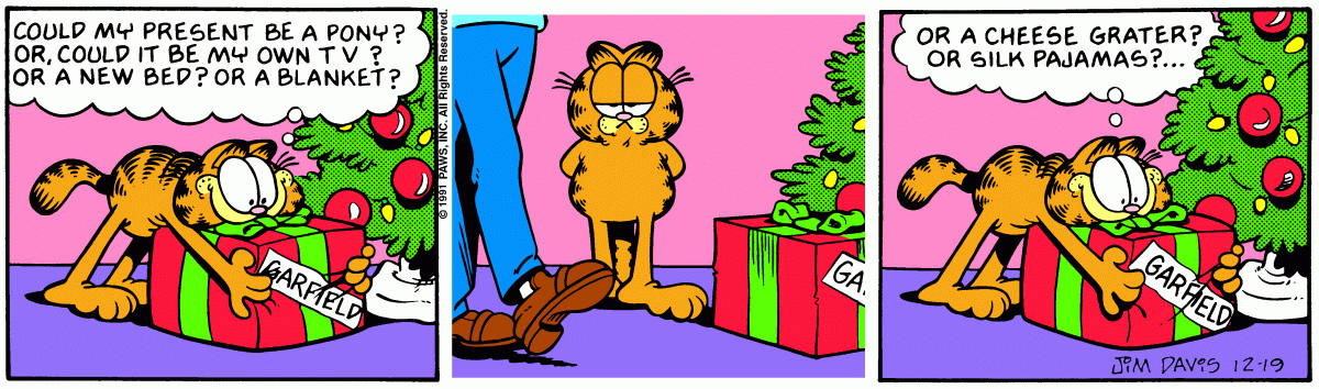 Garfield comic strip for Thursday, December 19, 1991