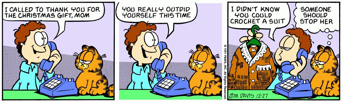 Garfield comic strip for Friday, December 27, 1991