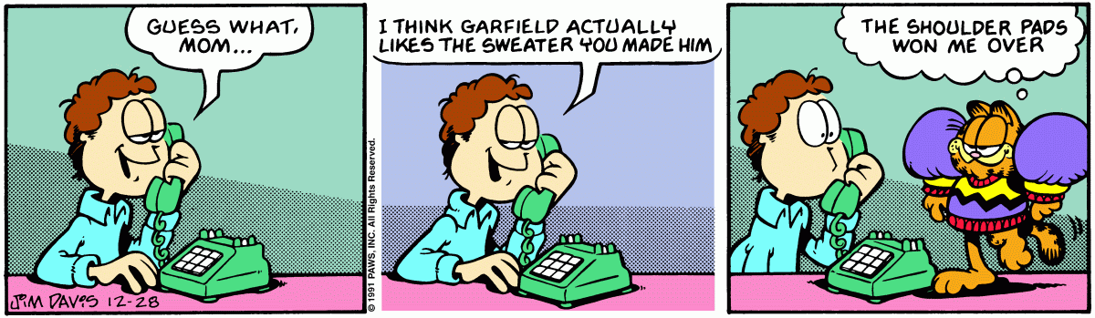Garfield, December 28, 1991