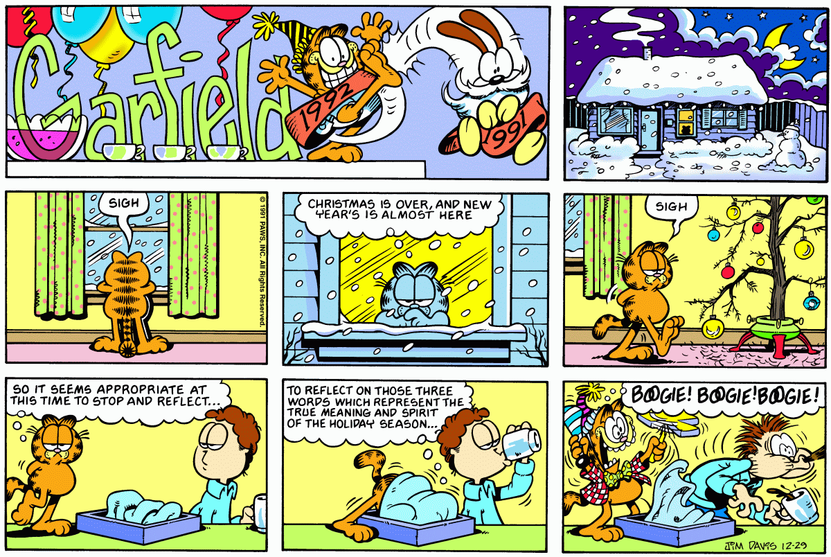 Garfield, December 29, 1991