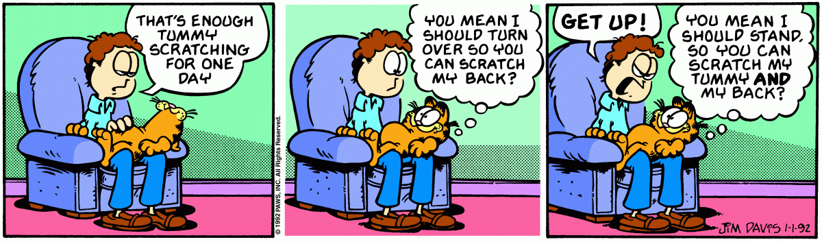 Garfield, January 1, 1992