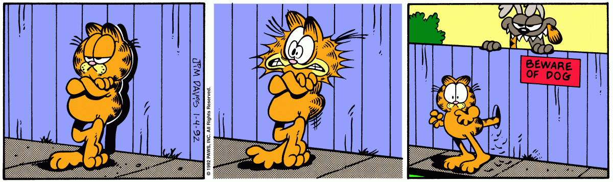 Garfield, January 4, 1992
