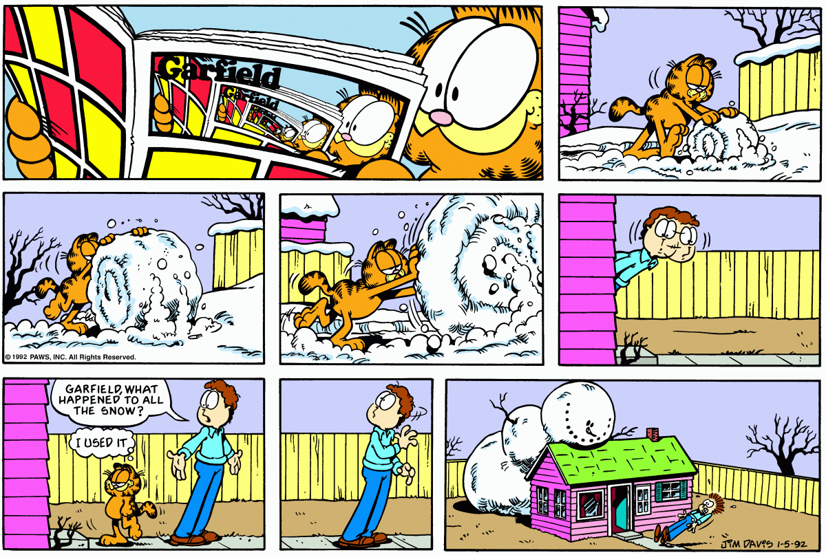Garfield, January 5, 1992