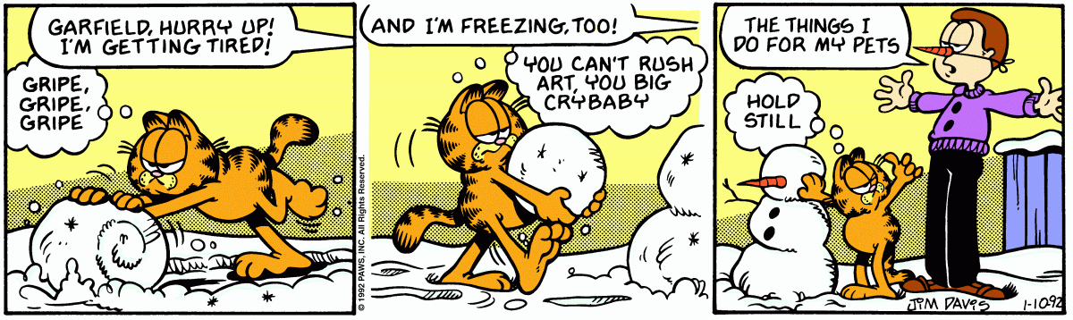 Garfield, January 10, 1992