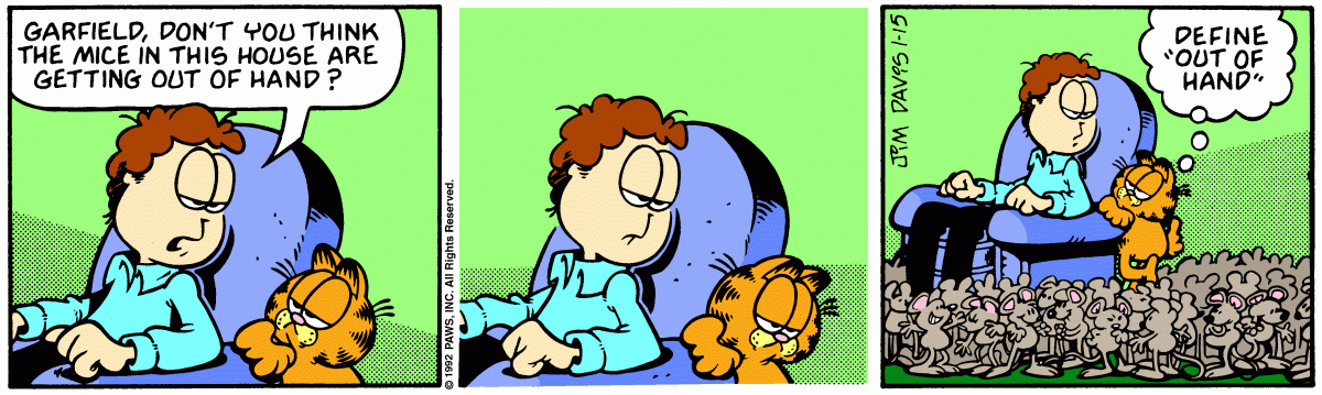 Garfield, January 15, 1992