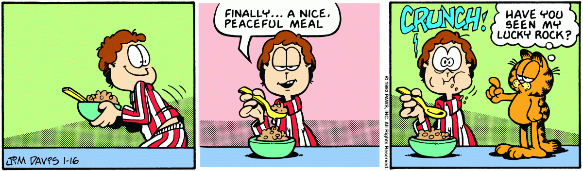 Garfield, January 16, 1992