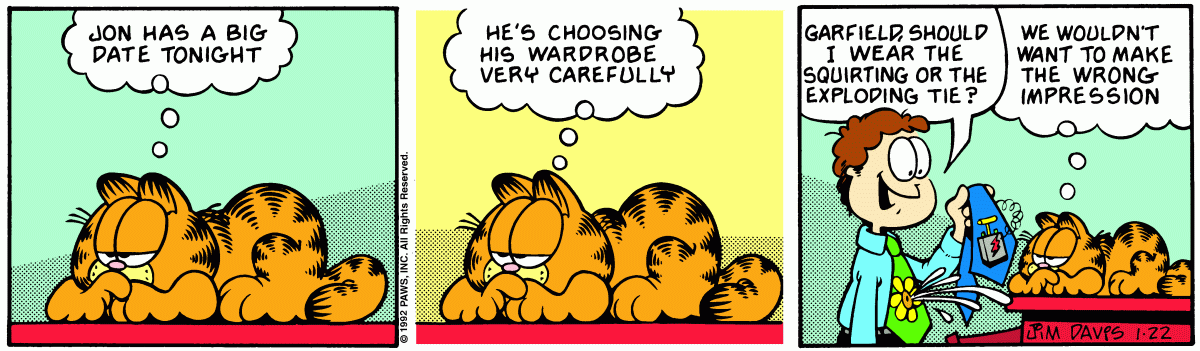 Garfield, January 22, 1992