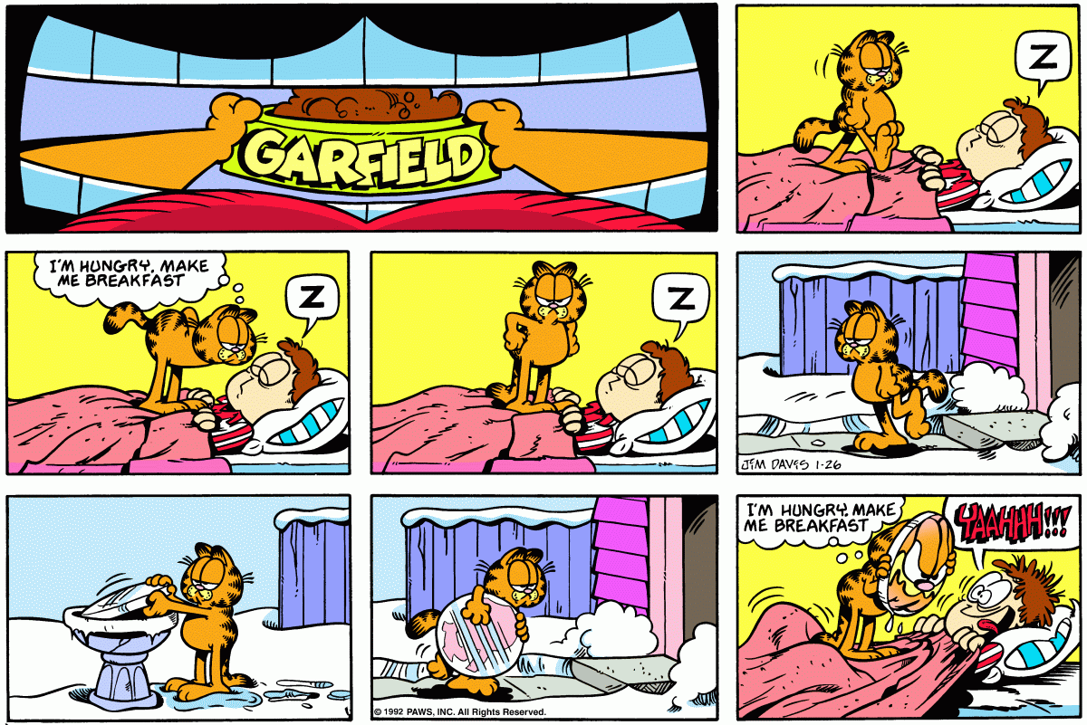 Garfield, January 26, 1992