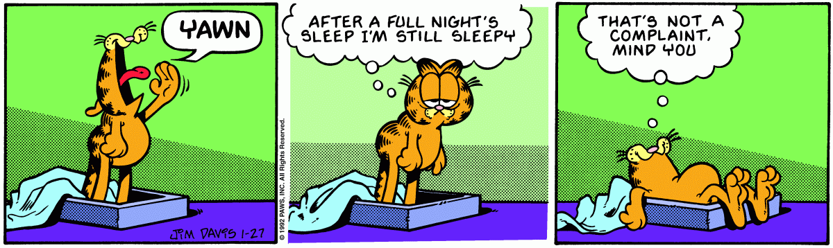 Garfield, January 27, 1992