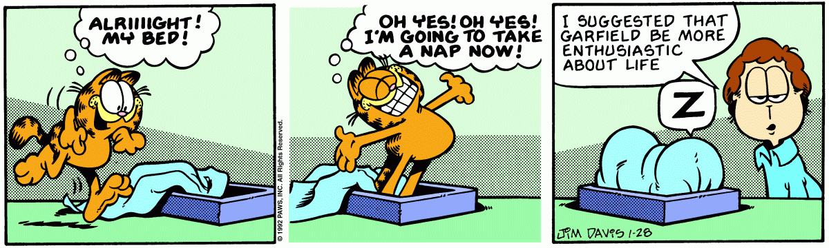 Garfield, January 28, 1992