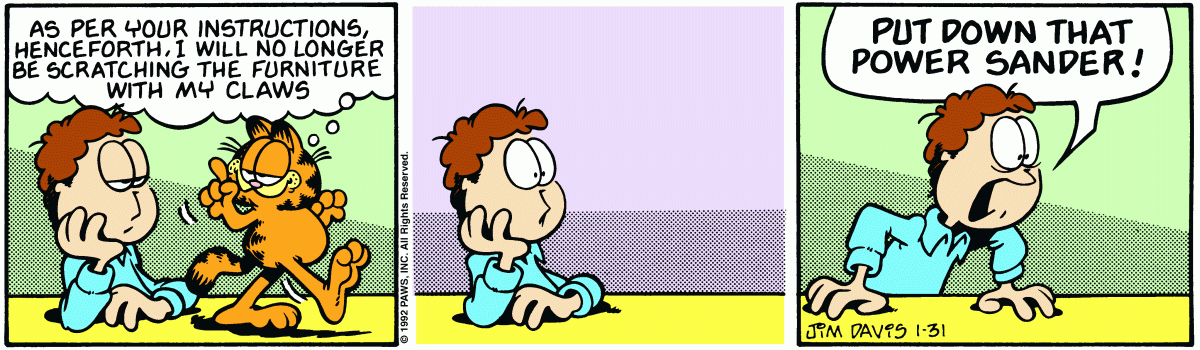 Garfield, January 31, 1992