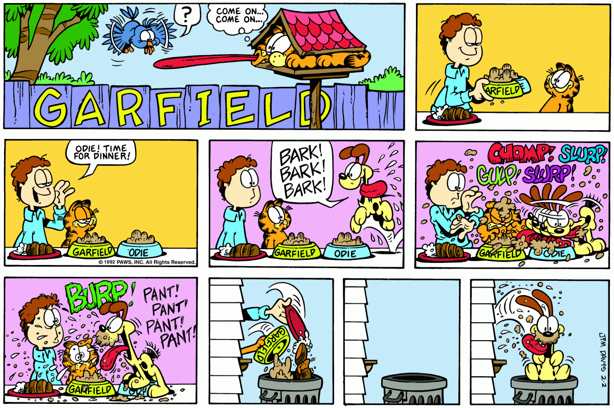 Garfield, February 2, 1992
