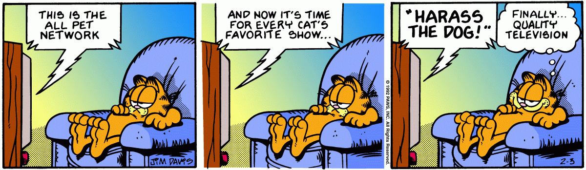 Garfield, February 3, 1992