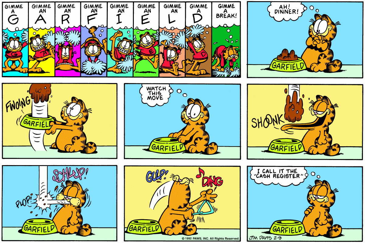 Garfield, February 9, 1992