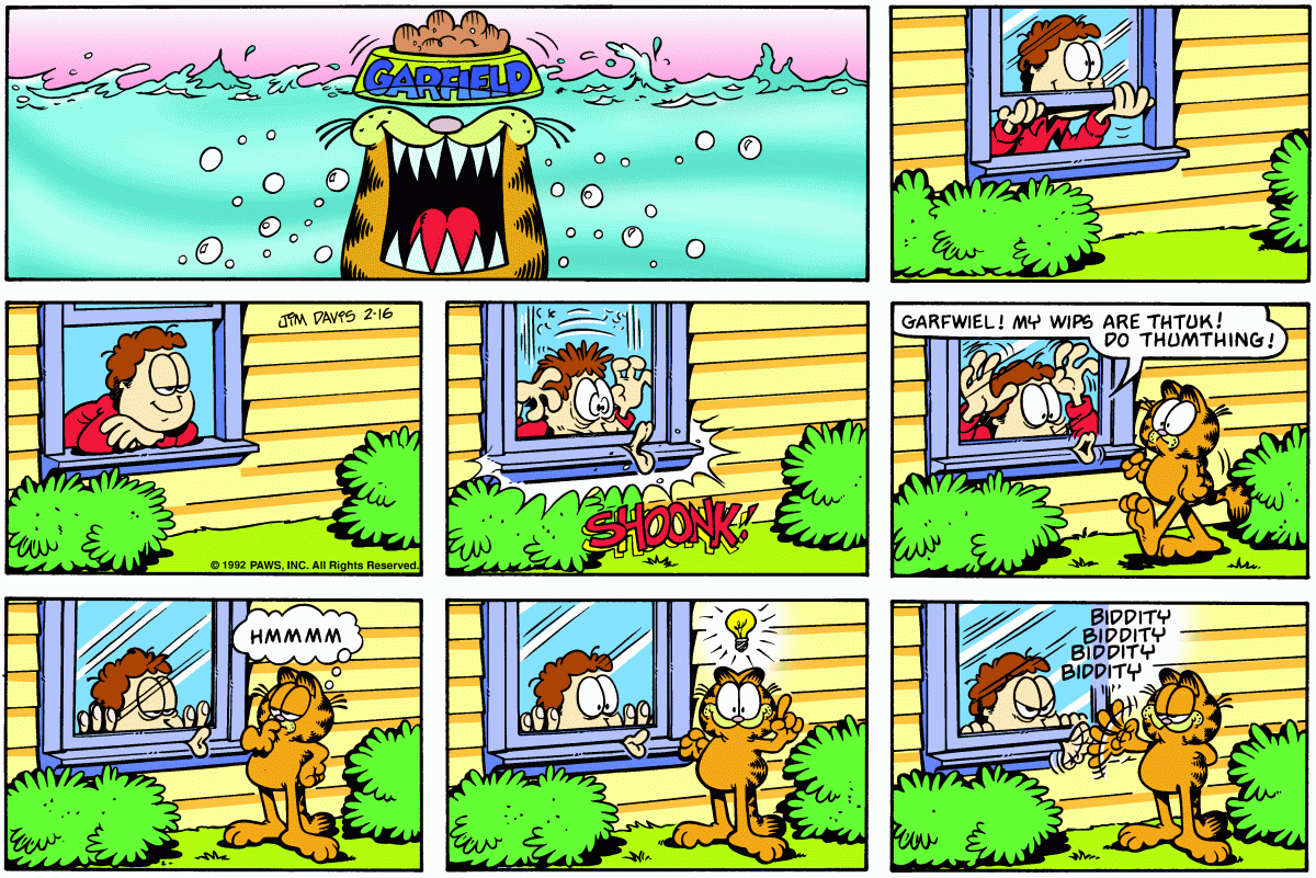 Garfield, February 16, 1992