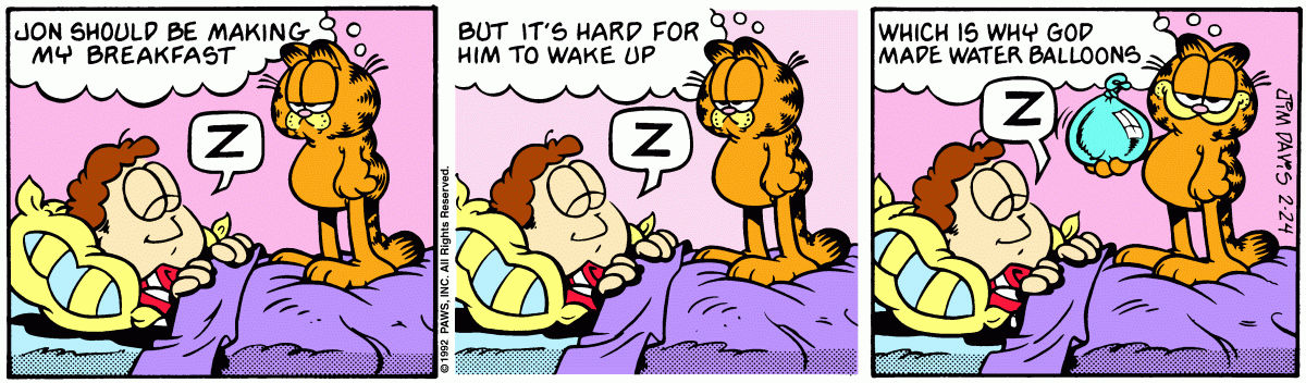 Garfield, February 24, 1992