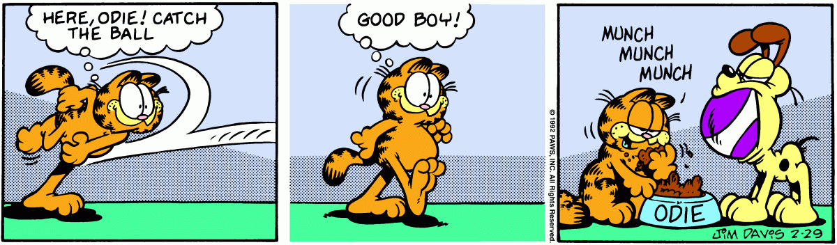 Garfield, February 29, 1992