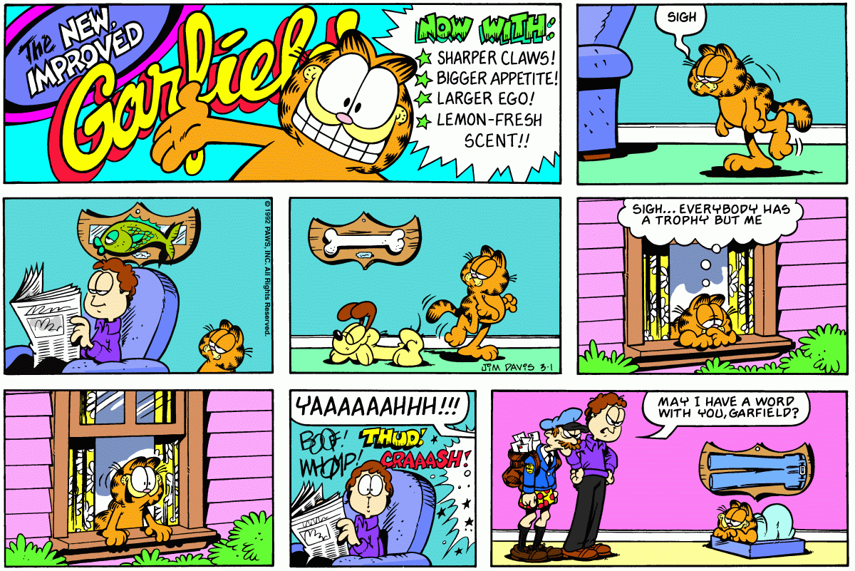 Garfield, March 1, 1992