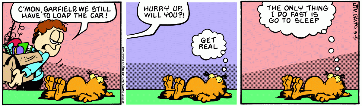 Garfield, March 3, 1992