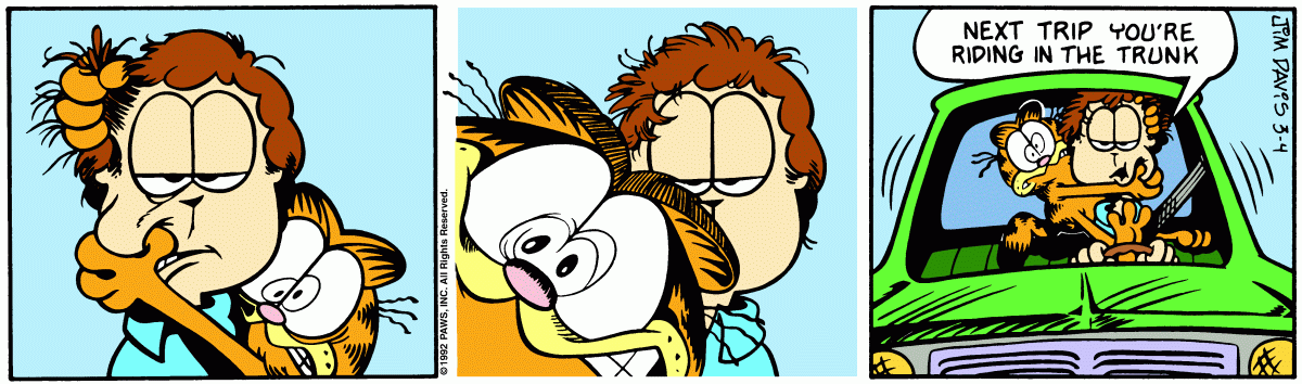 Garfield, March 4, 1992