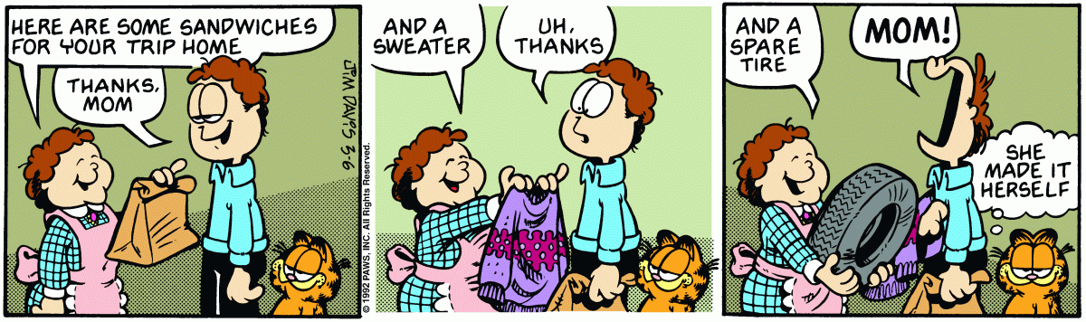 Garfield, March 6, 1992