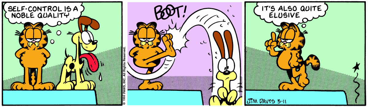 Garfield comic strip for Wednesday, March 11, 1992