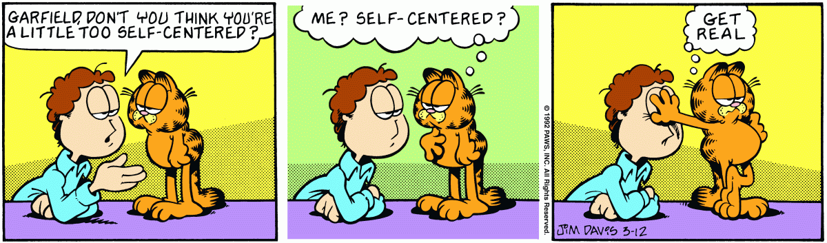 Garfield comic strip for Thursday, March 12, 1992