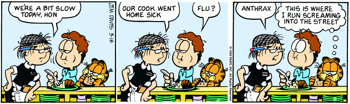 Garfield, March 16, 1992