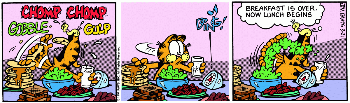 Garfield, March 21, 1992