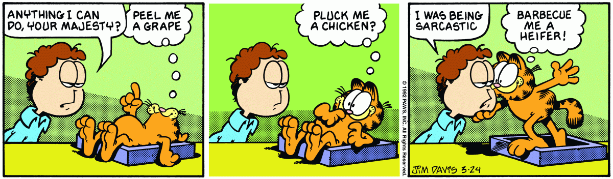 Garfield, March 24, 1992