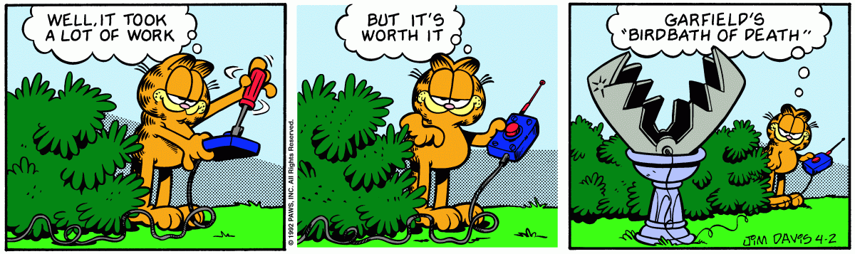 Garfield, April 2, 1992