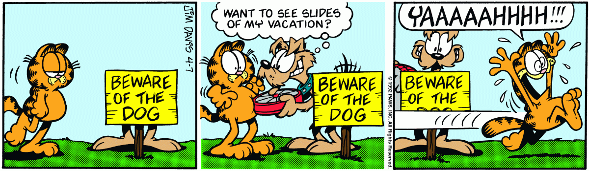 Garfield, April 7, 1992