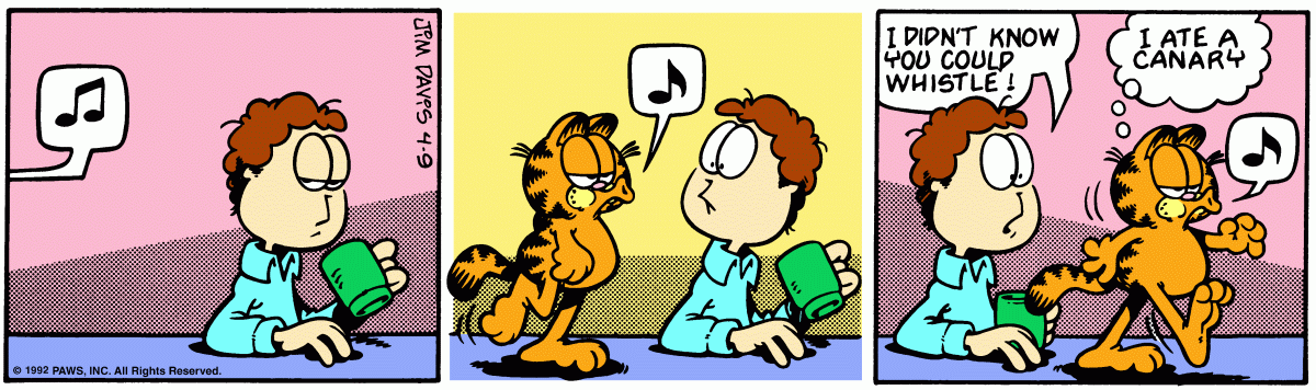 Garfield, April 9, 1992
