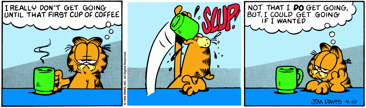 Garfield comic strip for Friday, April 10, 1992