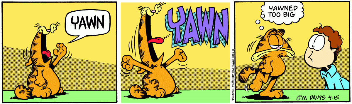 Garfield, April 15, 1992