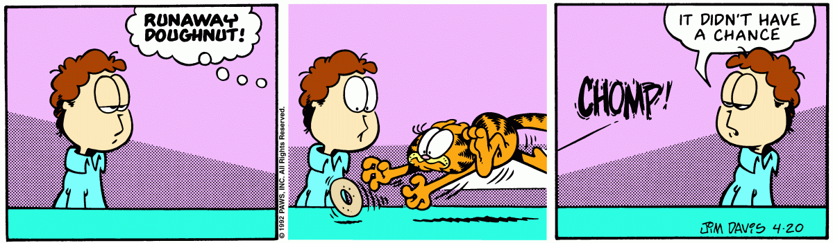 Garfield comic strip for Monday, April 20, 1992