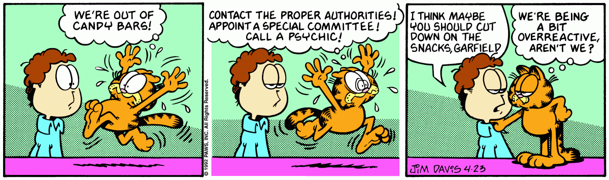Garfield, April 23, 1992