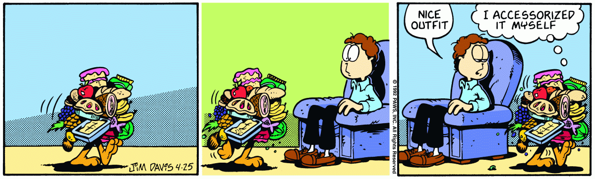 Garfield comic strip for Saturday, April 25, 1992