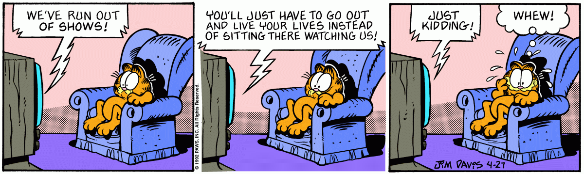 Garfield comic strip for Monday, April 27, 1992